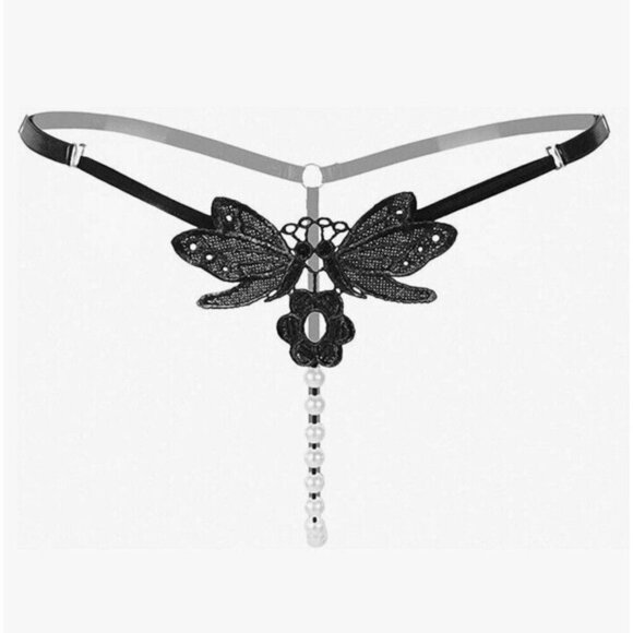 Unbranded Other - Sexy Panties Pearl Massage G Strings Knickers Butterfly thongs Crotchless